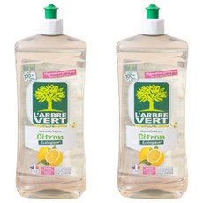 L'ARBRE VERT 濃縮洗碗精 清新黃檸, 750ml, 2個