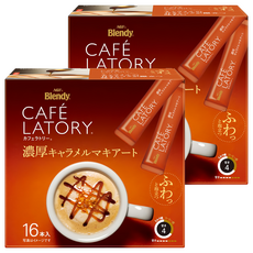 AGF LATORY 濃厚焦糖瑪奇朵咖啡, 11.5g, 16個裝, 2組