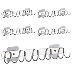 皮久熊 啾黏無痕彎彎十勾 單色 無痕掛勾 牆面收納好幫手, 5個