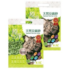 Original Clean 原淨 天然豆腐砂, 2mm精刻工藝極細砂, 2.6kg, 2包, 綠茶