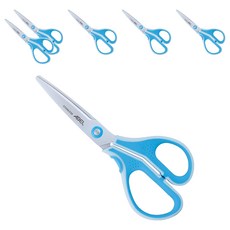 ABEL 力大牌 3D魔利剪 弧面防沾黏剪刀 7吋 藍色, 6支