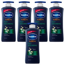 Vaseline 凡士林 男士專用潤膚乳液 無香 快速吸收, 400ml, 5瓶