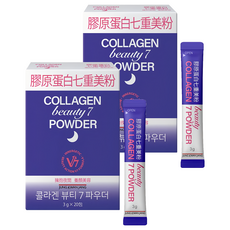 正官庄 膠原蛋白七重美粉 夜間修復 神經醯胺 石榴玻尿酸 20條, 60g, 2盒