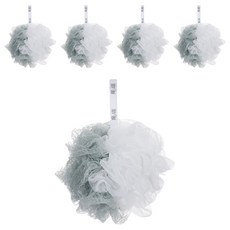 魔縐 極緻沐浴球, 5個, 1個裝, 灰色 + 白色