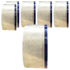 CLEAN 克林 易撕環保封箱膠帶 4.8cm x 80m, 藍邊 + 透明色, 6捲