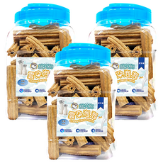 舒芙狗 雲朵泡泡潔牙骨 桶裝-牛奶, 500g, 3罐