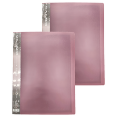 金屬色系資料簿 A4 40張, 紫色, 2本
