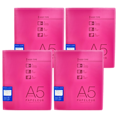 KyOKUTO 20孔薄型3用資料夾 A5, 粉色, 4本