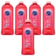 Kao 花王 Cucute 珂珂透 餐具洗碗精補充瓶 粉紅葡萄柚香, 370ml, 5瓶