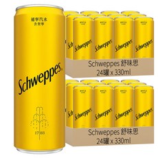 Schweppes 舒味思 通寧汽水 百搭調酒 輕鬆在家享受品味調飲 含奎寧 氣泡口感 英國品牌, 330ml, 48罐
