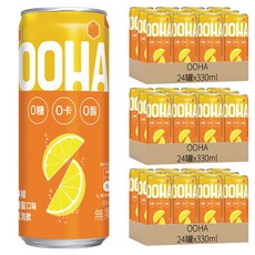 OOHA 氣泡飲 檸檬蜂蜜, 330ml, 72罐