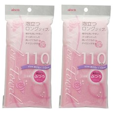 aisen 尼龍澡巾 普通 110cm, 2個, 1個裝, 粉色