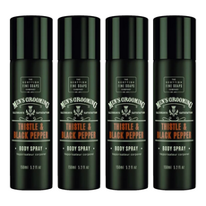 Scottish Fine Soaps 經典體香噴霧 男士香氛 持久清新 抑制汗味, 150ml, 4瓶