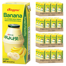 Binggrae Banana Flavored Milk 香蕉牛奶保久乳, 200ml, 96入
