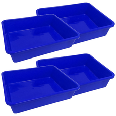 震嶸塑膠 600密林 置物籃, 藍色, 4個