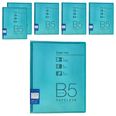 KyOKUTO 26孔薄型3用資料夾 B5, 淺藍色, 6本