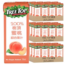 TREE TOP 樹頂 100%蜜桃綜合果汁, 200ml, 72入