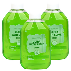 Recipe Box 泡泡史萊姆入浴劑 綠色 - 兒童泡澡玩具, 520ml, 3瓶