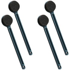 長柄搓背清潔洗澡刷, 藍色, 4支, 深層清潔去角質, 附掛繩, 1入