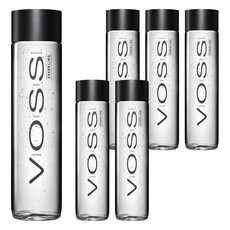 VOSS 芙絲 挪威天然礦泉水 玻璃瓶裝 800ml，蟬連2年全球前10大好水第1名, 6瓶