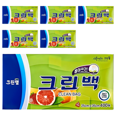 CLEANWRAP 抽取式塑膠袋 400個 6盒 - 方便衛生, M(35 x 25cm)