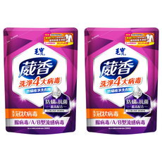 毛寶 葳香抗菌洗衣精 防蟎極淨補充包 國際調香師 無添加螢光劑, 2kg, 2包