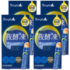 Simply 新普利 晚美入睡夜酵凍, 10g, 7包, 4盒, 幫助入睡, 舒緩壓力, 改善消化