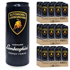 AUTOMOBILI LAMBORGHINI 藍寶堅尼 Yellow+Bull 能量風味飲料, 330ml, 36罐