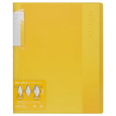 KOKUYO 國譽 NOViTA收納資料夾, A4/B5/A5尺寸, 20/40/60口袋, 黃色, 1本