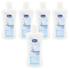Chicco 原生脂嬰兒潤膚泡泡浴露, 無淚配方, 含有蘆薈和洋甘菊, 無皂鹼, 200ml, 5瓶