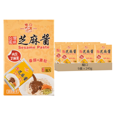 龍口 芝麻醬，台灣風味，香醇濃郁，6包入, 240g, 9盒