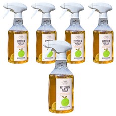 川涌果園 柑橘廚房清潔劑 噴噴瓶, 5個, 500ml