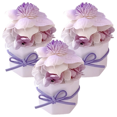 Floral M 加州落日 香氛擴香花 夕陽紫 附香氛油, 3個, 5ml