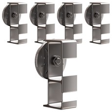 HOUDER 吸盤臉盆掛勾, 槍灰色, 5個