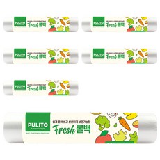 PULITO 捲筒式保鮮袋, 200入, 6個, 大