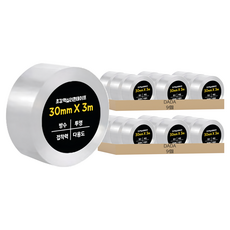 DADA 超強力矽膠膠帶 30mm x 3m 防水透明膠帶, 18個