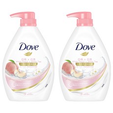 多芬 白桃 x 白茶 水潤透亮 彈嫩肌膚 沐浴露, 900g, 2瓶