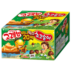 ORION 好麗友 鯨魚蘑菇餅乾組 560g, 鯨魚王脆餅 炒醬口味+蘑菇巧克力餅乾, 1盒