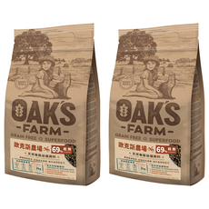 OAK'S FARM 天然無穀 幼貓飼料, 鮭魚, 2kg, 2袋