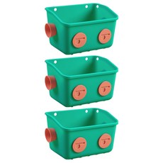 小麥購物 多功能收納掛籃 L2166, 3個, 綠色