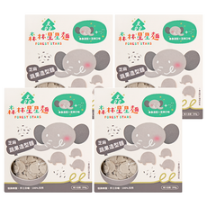 FOREST NOODLES 森林麵食 森林星星麵 鮮芝麻, 大象造型 寶貝麵條 200g, 4盒