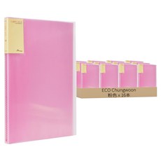 ECO Chungwoon 彩色內頁資料夾 A4 30頁, 粉色, 16本