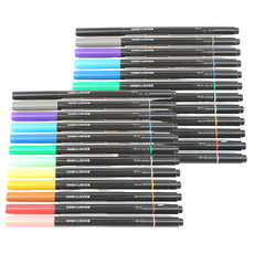 SIMBALION 雄獅 雙頭彩繪筆 TM-12, 12色, 2盒