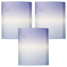 KOKUYO 國譽 Pastel Cookie Sora 30孔活頁本U罫 A4 311 x 250 x 24mm 40枚, 藍色, 3本