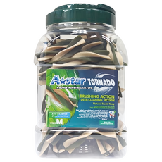 A star 漩力淨潔牙棒 雙色X型設計 加強潔牙 補鐵補鈣 營養豐富, 海藻牛奶, 810g, 1桶