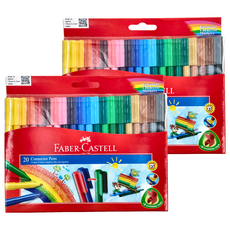 FABER-CASTELL 輝柏 11-200-A 彩色連接筆, 20色, 2盒