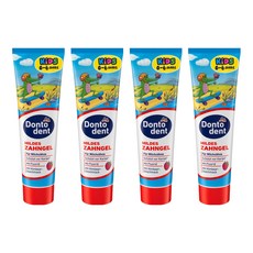 Dontodent 兒童牙膏 - 呵護乳牙 預防蛀牙 草莓口味, 100ml, 4條