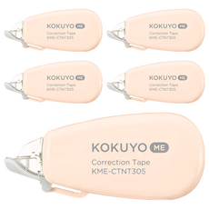 KOKUYO 國譽 ME 象牙白修正帶B罫 5.5mm幅 6m卷, 粉紅沙灘, 5個