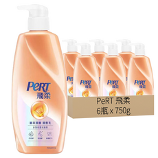 PeRT 飛柔 精萃潤養 潤髮乳, 48小時輕鬆柔順, 750g, 6瓶