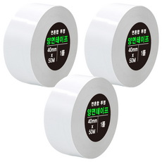 DADA 高黏度棉紙雙面膠帶 40 毫米x50 公尺, 透明色, 3個